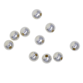 Miniatyrbillede 4 af 5: 10 stk. 925 Sterling Sølv Spacer Perler DIY Håndværk Forsyning Runde Glatte 10mm