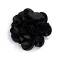 Lyxig brosch med stor blomma i satin Svart Black