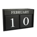 Miniatyrbild 1 av 5: Svart Nyaste Vintage Träkalender, Evighetskalender i trä