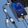Miniatyrbillede 4 af 5: Type-C til dobbelt USB 2.0-adapter sølv Silver