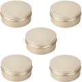 Aluminiumsbeholder med skruelåg 10 ml 5-pak Guld