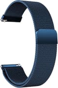 Slippreim Justerbar Rustfritt Stål Erstatningsreimer for Kvinner Menn 18mm 20mm 22mm Blue 22mm