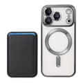 Sort magnetisk etuisæt kompatibelt med iPhone 17 Pro - Inkluderer Magsafe kortholder