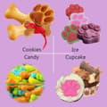 Miniatyrbild 5 av 5: Silikonformar för choklad, 2 st Kattfot vs Hundbensformade Återanvändbara Bakformar Isbitsformar, Valp Kattfot DIY-formar