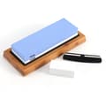 Whetstone Kit for Knife Sharpening – Sharpeners for Knives / Sharpening Block, 1000/6000 Knife Sharpener, Double-Sided Whetstone with Non-Slip Bamboo Base and Angle Guide