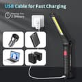 Miniatyrbild 5 av 8: Work Light with Magnetic Base - Rechargeable LED Work Light with 5 Light Modes & 360° Rotation for Workshop & Construction 11.5*8.8*4.5cm