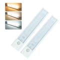 Rörelsesensor LED-lampa 2-pack - 1500mAh Magnetisk Trådlös Vit 30cm White 2PCS-30CM