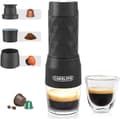 18 Bar Manuel Kaffemaskine Bærbar - DG Kapsler Sort Black