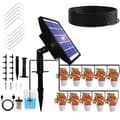 Solar Powered Irrigation with Timer – Automatic Drip Irrigation 15m with Anti-Siphon for Garden, Greenhouse and Vegetables