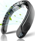 Bærbar nakkeblæser, 4000 mAh, 360° køling, LED-display