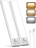 Rörelsesensor LED-lampa 2-pack - 1500mAh Magnetisk Trådlös Grå 30cm Gray 2PCS-30CM