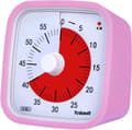 Visuell Timer 60 Minuter för Klassrum och Barn, Justerbar Volym, 10x10 cm Pink