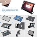 Miniatyrbillede 4 af 5: 7 tommer LCD Akryl Beskyttelseskasse Touch Screen Case Holder Beslag til Raspberry Pi 3 Model B+