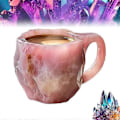 Miniatyrbilde 2 av 2: Mineralkrystall Kaffe Kopper, Flerfargede Kaffe Kopper Med Håndtak For Hjem & Kontor pink