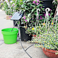 Miniatyrbild 4 av 5: Solcells automatisk bevattningssystem automatisk droppbevattningsset självvattnande enhet med timer för växter i uteplats balkong växthus