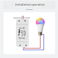 Miniatyrbillede 1 af 5: WiFi Smart Switch Relæ Universal Afbryder Timer APP Trådløs Fjernbetjening Automatisering Fungerer med A
