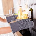 Miniatyrbillede 1 af 5: Isolerende Ovn Handske Dispensering Isolerende Pude Tykkere Bagning Høj Temperatur Modstand