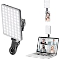 Miniatyrbild 1 av 5: Newmowa 60 LED Högpresterande Laddningsbar Clip-på Videoljus med Fram- & Bakklämma, Justerbara 3 Ljuslägen för Telefon, Iphone, Android, Ipad, Laptop