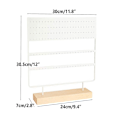 Miniatyrbillede 4 af 4: Ørestik Stativ Display Stativ 3-lags Ørestik Holder Smykke Organizer Ørestik Ørestik Holder 144 Huller Med Træbase Stativ Display Stativ Til Kvinder Pige