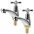 Miniatyrbilde 1 av 4: 1 Par Baderomvask Faucet Moderne Vask Faucet Enkelt Håndtak Baderom Faucet (Kald Type, Varmt Type)