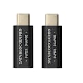 Miniatyrbild 4 av 5: 2 st USB Typ-C Datablocker USB-C Juice Jack Defender Adapter Stöd för Snabbladdning (50V/5A) Stoppa Datakapning (Svart)