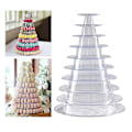 Miniatyrbild 3 av 4: 10-vånings 4\" - 13\" Dia Macaron Cake Tower Display Stand för franska Macarons