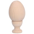 Miniatyrbild 1 av 5: Omålat Träpåskägg med Äggkoppshållare - DIY Dekorationshantverk  Falskt Konstgjort Ägg (Färg: Ellipse)