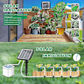 Miniatyrbild 5 av 5: Solcells automatisk bevattningssystem automatisk droppbevattningsset självvattnande enhet med timer för växter i uteplats balkong växthus
