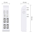 Miniatyrbild 2 av 5: För Slim 6-i-1 USB 2.0 HUB Datatransferförlängare USB Multifunktionell Bärbar Splitter, Svart