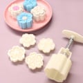 Miniatyrbillede 2 af 4: Månekageform Kirsebærblomst Blomster Let at Frigøre Håndpresset 3D Kirsebær Sakura Stempel Konditorform til Mellemaften Festival 30g
