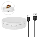 Miniatyrbillede 2 af 5: 360 Graders Elektrisk Drejelig Drejeskive Display Stativ Til Fotografering Videooptagelse Rekvisitter Smykke Display Drejeskive-mxbc
