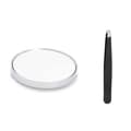 30X Magnifying Makeup Mirror with Tweezers - Portable Suction Cup Mirror for Beauty