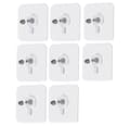 Self-adhesive screw for wall mounting 8-pack Transparent 12 mm