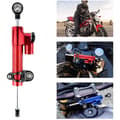 Miniatyrbillede 2 af 5: Styretøjsdæmper. Universal styretøjsdæmper stabilisator. Universal aluminiumslegering styretøjsdæmper stabilisator til de fleste motorcykler (rød og sort)