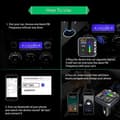 Miniatyrbillede 2 af 5: MT04 Bil Bluetooth Adapter FM Transmitter HiFi Musik MP3 Afspiller Type-C+USB Biloplader