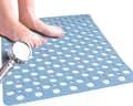 Non-slip shower mat, 53x53 cm square bath mat, machine washable non-slip bath mat with suction cup, blue