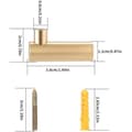 Miniatyrbild 2 av 4: (Copper) Clothes Hook - Brass - 4 pieces - Copper color - Modern design - Indoor use