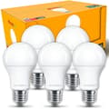 5-pack high-quality LED bulbs with plastic-coated aluminum [9W]/E27 screw base, household super bright e27 screw base white light warm light energy