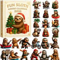 Sea Glass Gnome Advent Calendar 2026 – Small Gnome Christmas Countdown sloth