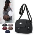 Stilfuld 2025 Crossbody-taske i nylon til kvinder Sort