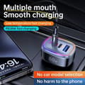 Miniatyrbilde 2 av 5: Type A C08 60W USB + Dobbel USB-C Billader Kul Ambient Lys Telefon Hurtiglading Strømadapter