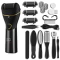 Electric Foot File with Various Accessories Rechargeable Black