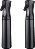 Set of 2 Hairspray Bottles, Empty Continuous Water Spray Bottle, Fine Mist Spray Bottle, 300ml (Black)