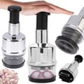 Garlic Chopper - Hand Chopper with Container for Vegetables and Fruits