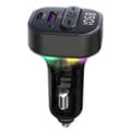 Miniatyrbilde 2 av 5: Fargerik Lys Bil Bluetooth Adapter FM-sender MP3-spiller Type-C+USB Billader