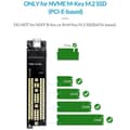Pikkukuva 4 / 4: ORICO NVME M.2 vs Type-C USB3.1 Gen2 10Gbps Läpinäkyvä Adapteri 2280 PCI-E