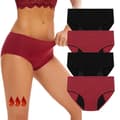 Miniatyrbillede 1 af 4: (m-Sort) Kvinders Menstruationstrusser - Plus Size - Sort - Lækagesikre Black m