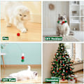 Miniatyrbild 5 av 5: Katt Leksaker Bollkastare 30st Jul Katt Leksaker för Innekatter Katt Leksaker Kattunge Leksaker Interaktiv Katt Leksak Katt Bollar Hämta Leksak med Pom Pom Bollar