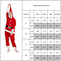 Miniatyrbillede 4 af 4: Unisex Voksen Julemand Udklædningsdragt Plys Onesie Julemand Heldragt Hætte Pyjamas M