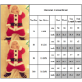 Miniatyrbild 8 av 8: 4PCS Baby Julrock, Byxor, Sockor & Mössa Set Jultomten Anpassad red 90cm